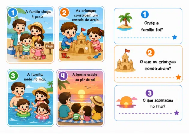 Amostra de história visual em sequência
