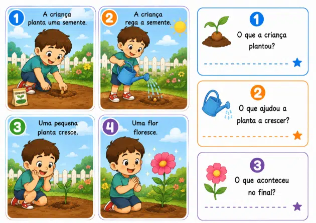 Amostra de história visual em sequência