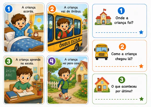 Amostra de história visual em sequência