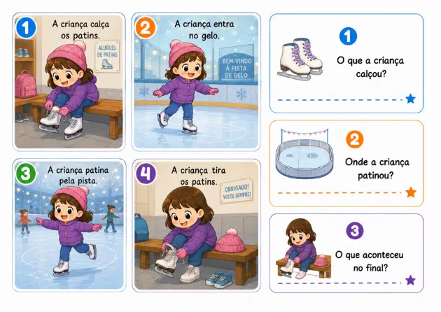 Amostra de história visual em sequência