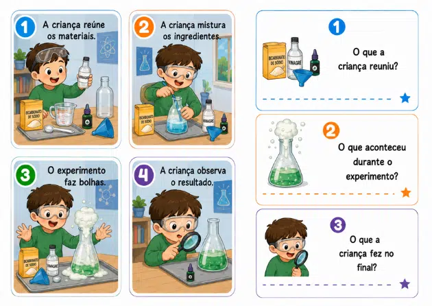 Amostra adicional de história visual em sequência