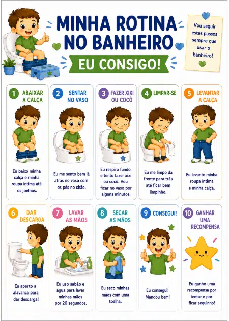 Amostra do Kit Completo de Desfralde para Crianças Autistas.