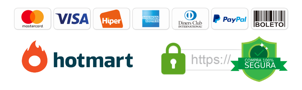 Formas de pagamento e compra segura Hotmart.
